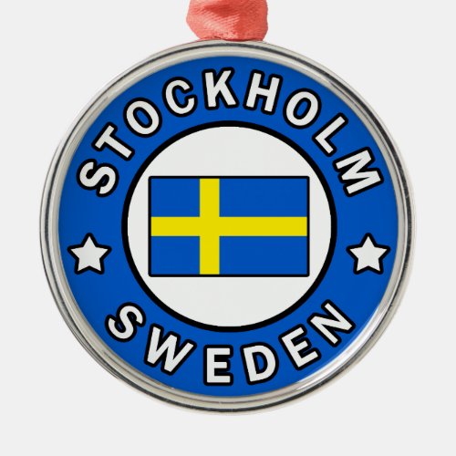 Stockholm Sweden Metal Ornament