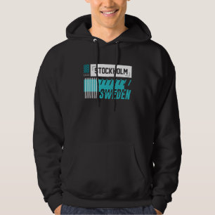 Stockholm Sweden Modern Urban Typography Design Hoodie