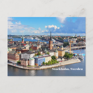 Stockholm, Sweden Old Historical City Buildings Postcard