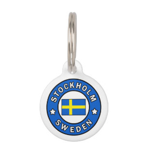 Stockholm Sweden Pet Name Tag