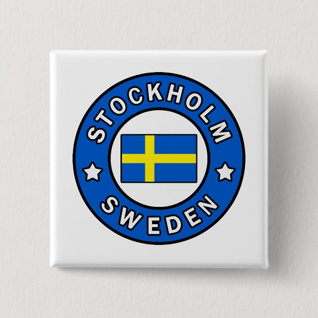 Stockholm Sweden Pinback Button (Front)
