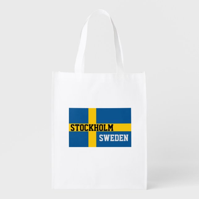 Stockholm, Sweden Reusable Grocery Bag (Front)