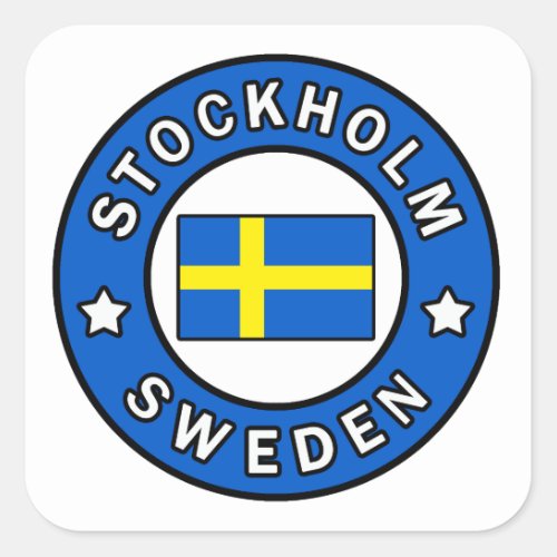 Stockholm Sweden Square Sticker