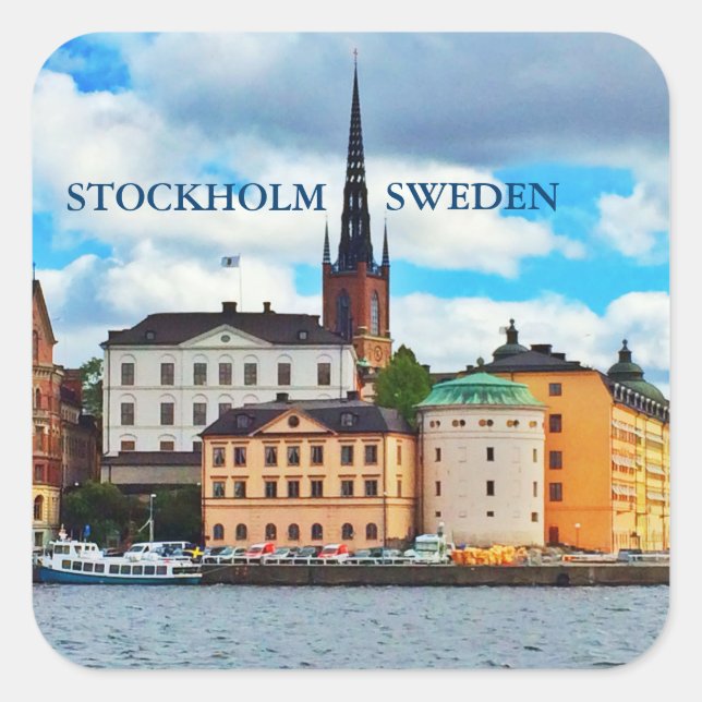 Stockholm, Sweden Square Sticker (Front)