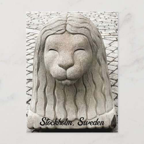 Stockholm Sweden Stone Lion Old Town Personalize Postcard