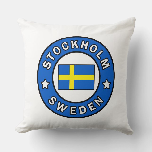 Stockholm Sweden Throw Pillow (Front)