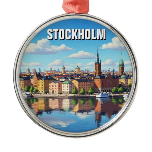 Stockholm Sweden Travel Metal Ornament