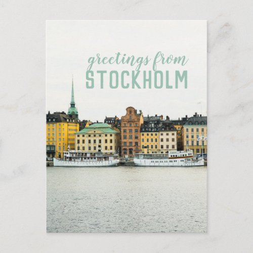 Stockholm Sweden Travel Postcard