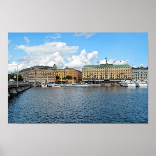 Stockholm Sweden view Poster