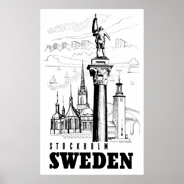 Stockholm, the Capital of Sweden Poster (Front)