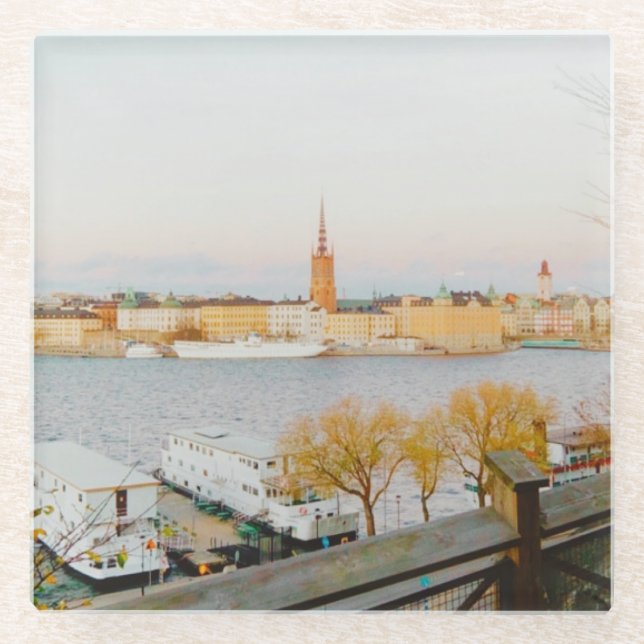 Stockholm Views  Glass Coaster (Front)