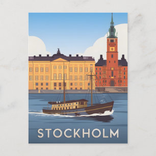Stockholm vintage postcard
