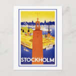 &quot;stockholm&quot; Vintage Travel Poster Postcard at Zazzle