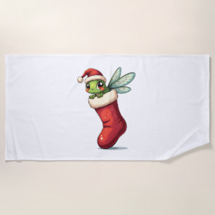Stocking Stuffer Dragonfly Beach Towel