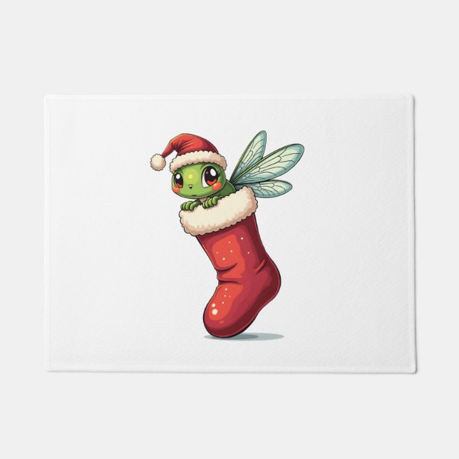 Stocking Stuffer Dragonfly Doormat (Front)