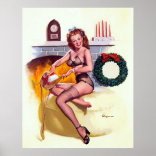 Stocking Stuffer Pin Up Poster