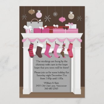 Stockings Hung Invitation by SERENITYnFAITH at Zazzle