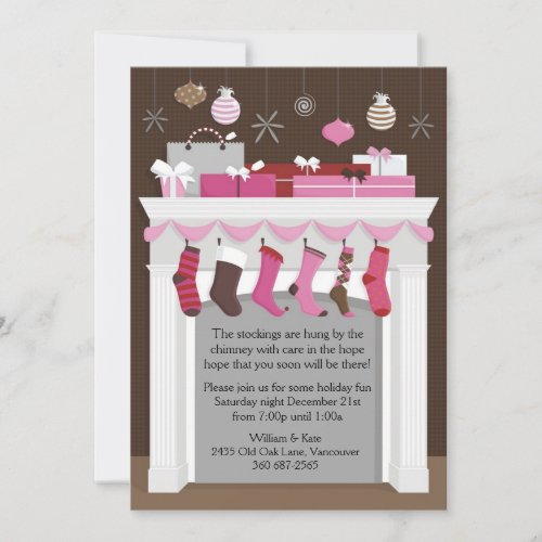 Stockings Hung Custom Invitation