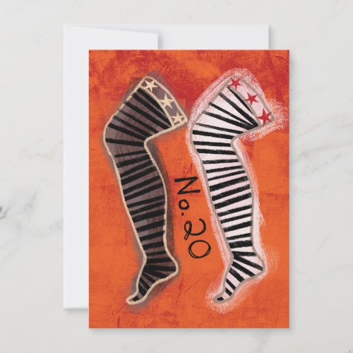 Stockings Number 20 Greeting Card _ Fun Fashion
