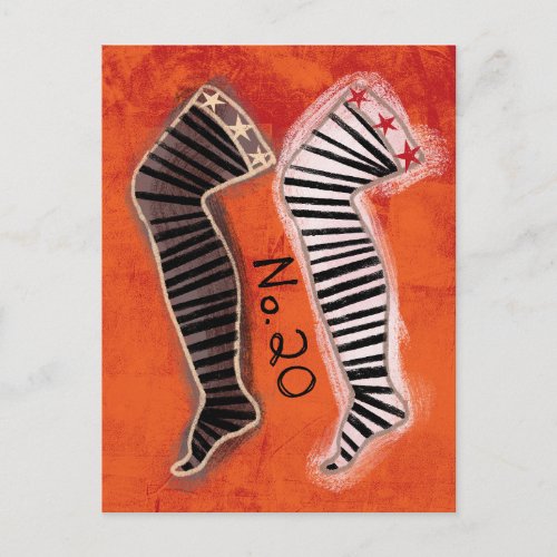 Stockings Number 20 Postcard _ Fun Fashion