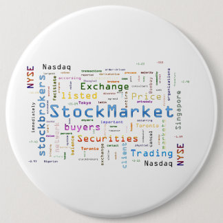 StockMarket Design  Word cloud concept  Button