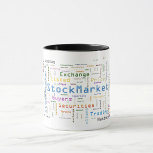 StockMarket Design Word cloud concept Mug