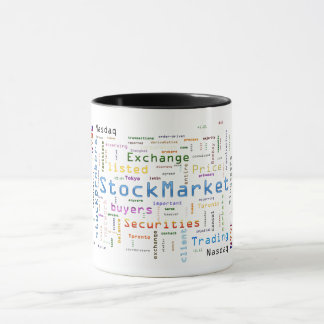 StockMarket Design  Word cloud concept  Mug