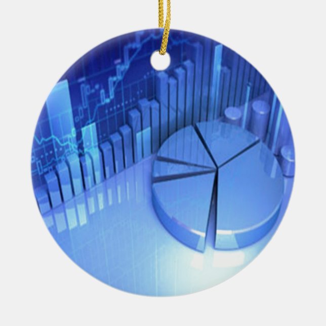 StockMarketChart Ceramic Ornament (Front)