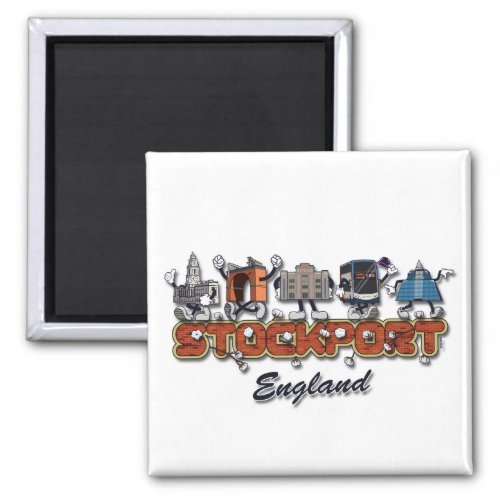 Stockport cartoon characters magnet