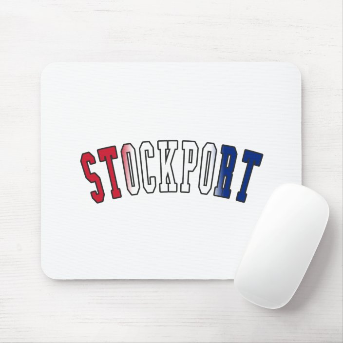 Stockport in United Kingdom National Flag Colors Mouse Pad