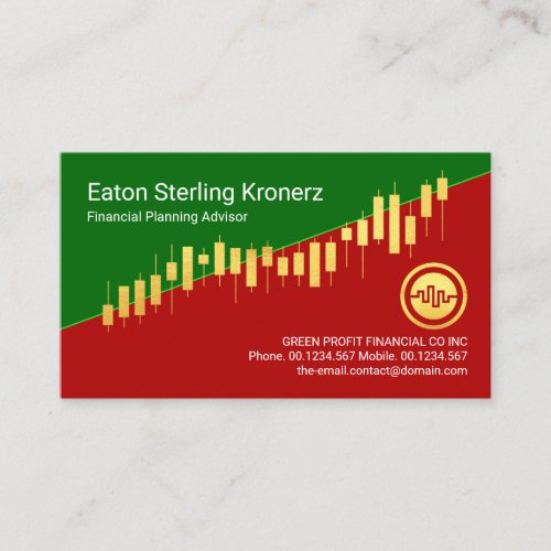 Stocks Green Profit Red Loss Business Card