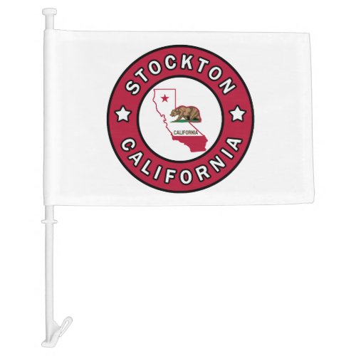 Stockton California Car Flag