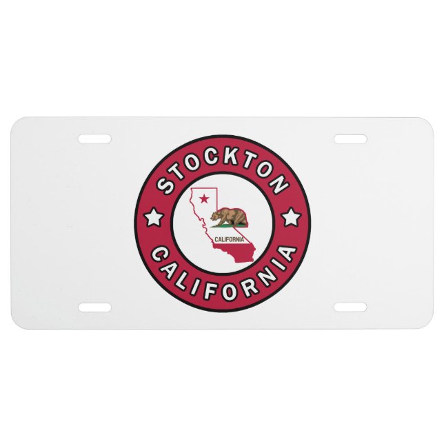 Stockton California License Plate (Front)