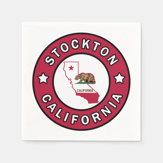 Stockton California Napkins (Front)