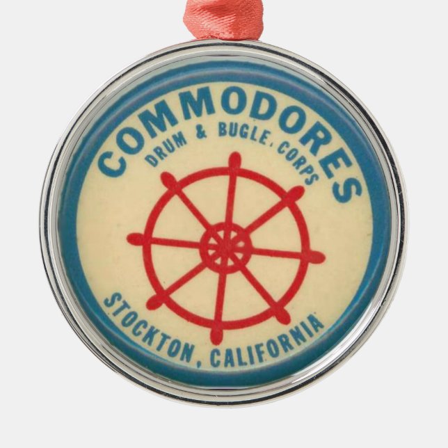 stockton commodores drum and bugle corps metal ornament (Front)