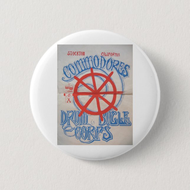 Stockton Commodores  Drum and Bugle Corps Poster Button (Front)