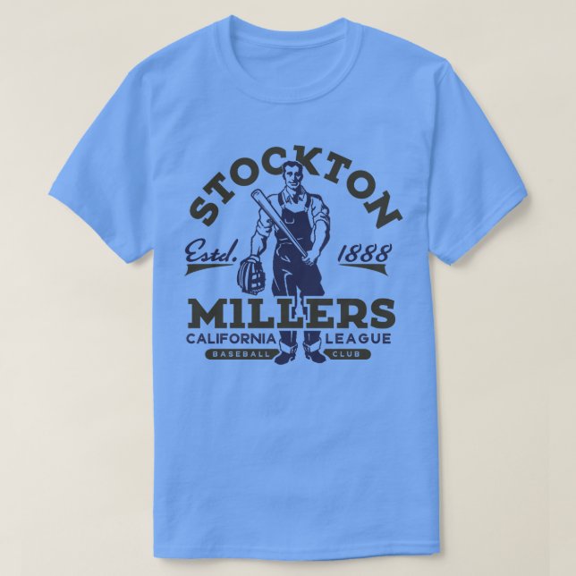 Stockton Millers Baseball T-Shirt (Design Front)