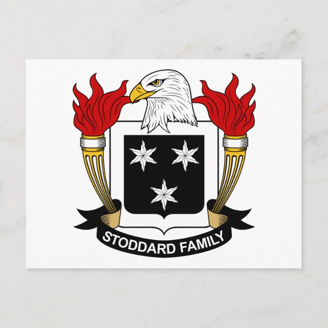 Stoddard Family Crest Postcard (Front)