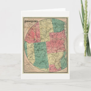 Stoddard's Map of the Adirondack Wilderness, 1883 Card