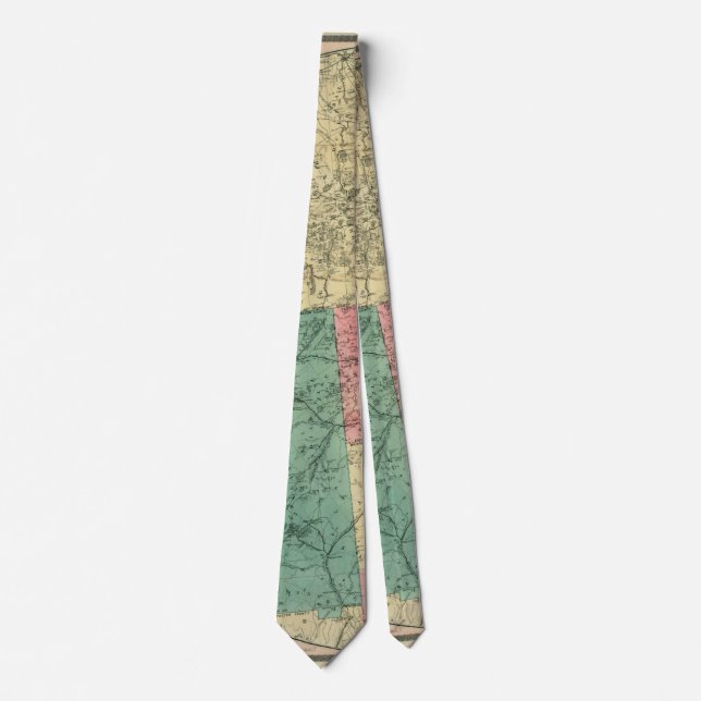 Stoddard's Map of the Adirondack Wilderness, 1883 Neck Tie (Front)