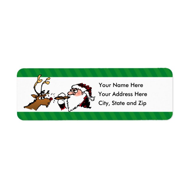 Stogie Lighting Santa Holiday Return Address Label (Front)