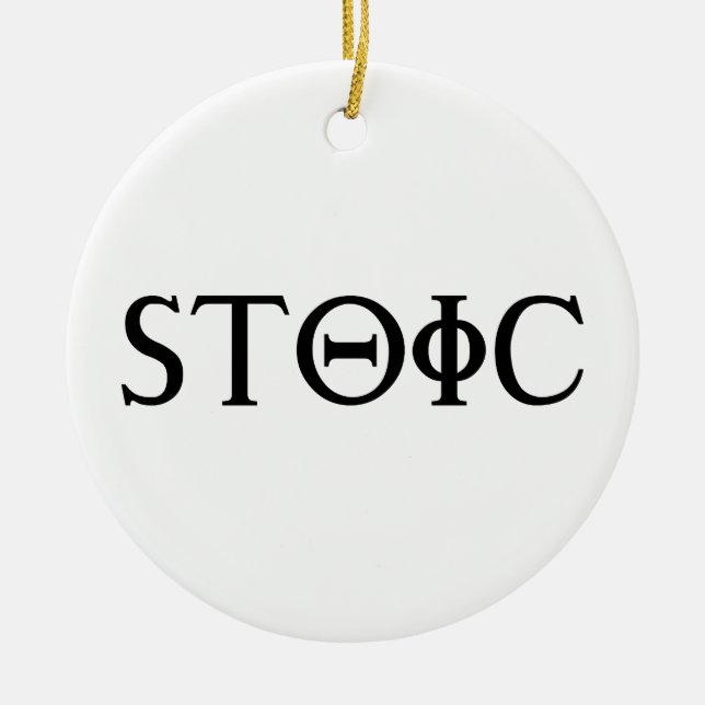 Stoic Ceramic Ornament (Front)