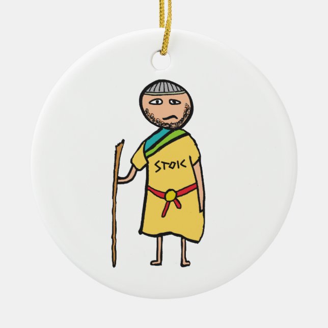 Stoic Ceramic Ornament (Front)