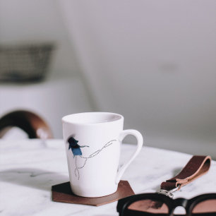 Stoic condolence sympathy gift coastal blue iris latte mug