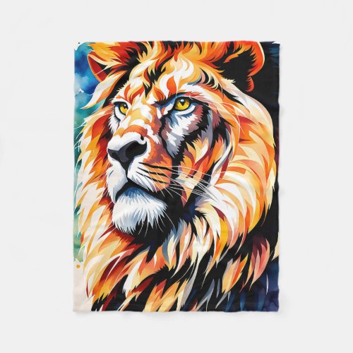 Stoic lion _Fleece Blanket