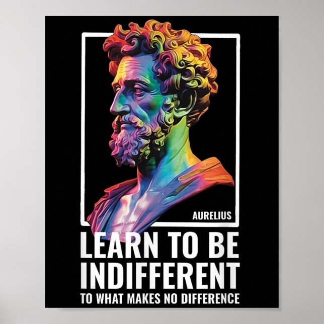 Stoic Philosopher Wisdom Marcus Aurelius Philosoph Poster (Front)