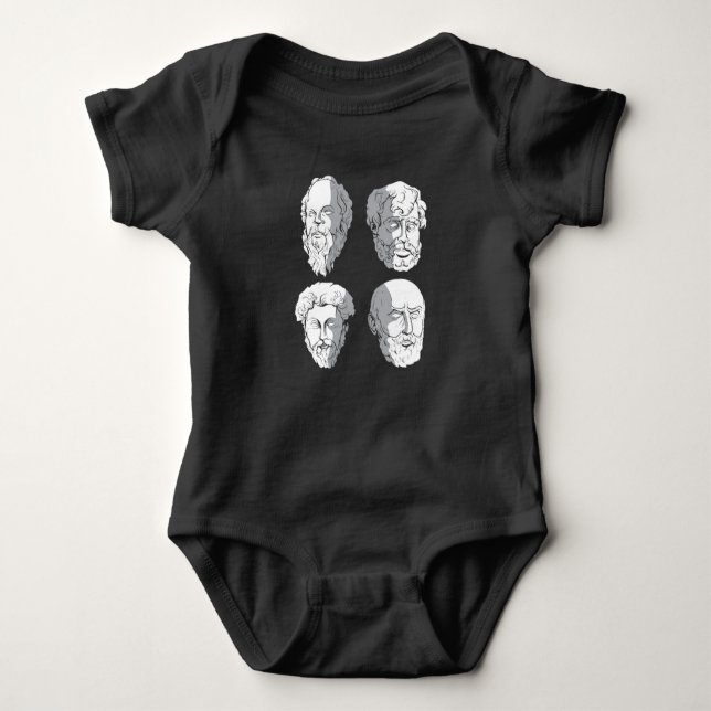 Stoic Philosophers Baby Bodysuit (Front)