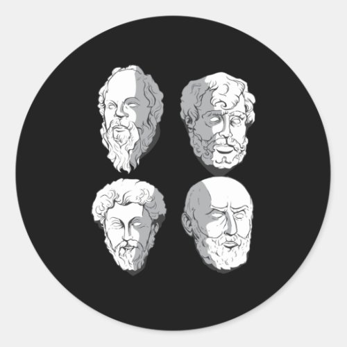 Stoic Philosophers Classic Round Sticker