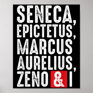 Stoic Philosophers Wisdom Quotes For Philosophy  Poster