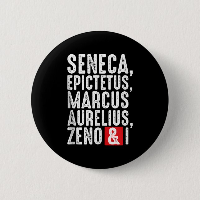 Stoic Philosophers Wisdom Quotes For Philosophy Ta Button (Front)